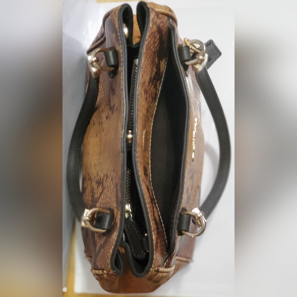 Coach Minetta Python Embossed Satchel Crossbody - image 9